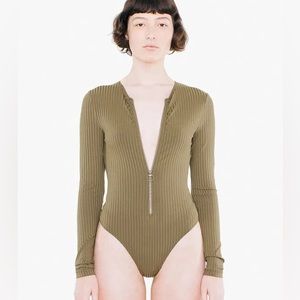American Apparel zip up bodysuit